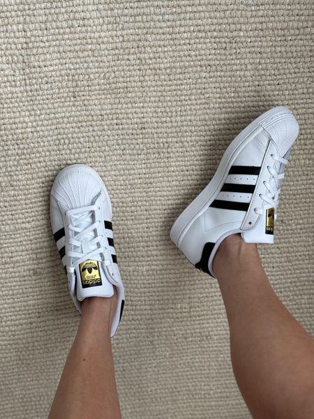 Adidas superstars- I like because they have more room in the toe bed than sambas do

True to size 

#LTKStyleTip #LTKFindsUnder100 #LTKShoeCrush