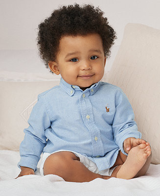 Baby Boys Cotton Oxford Button Shirt | Macy's