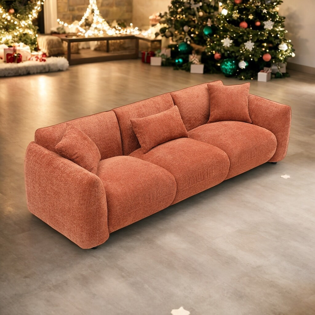 Mid Century Modern Couch 3-Seater Sofa Upholstered for Living Room, Bedroom | Bed Bath & Beyond