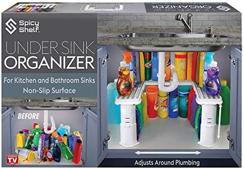 Expandable Under Sink Organizer and Storage I Bathroom Under the Sink Organizer Kitchen Under Sin... | Amazon (US)