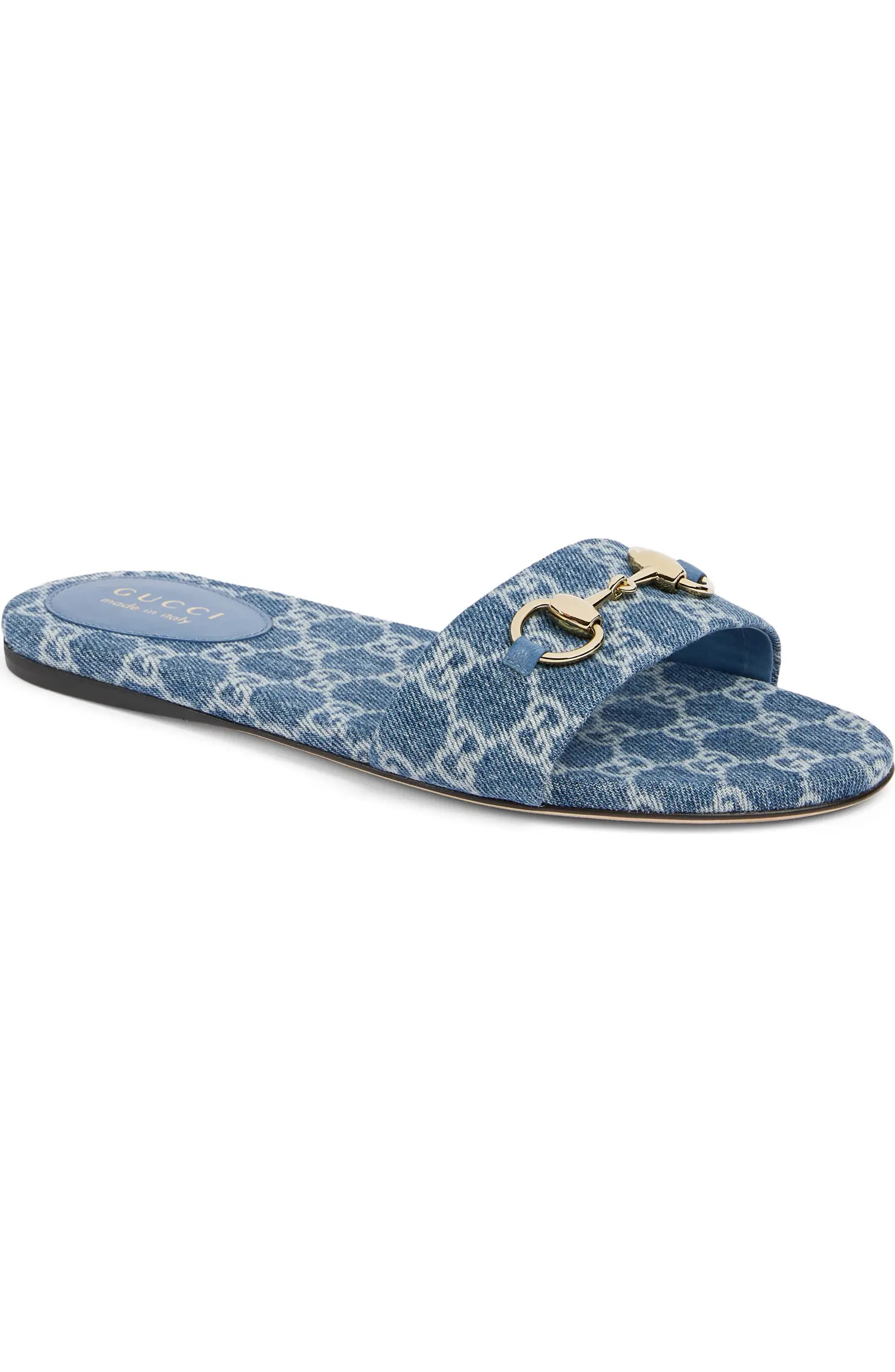 Siaga Horsebit GG Monogram Slide Sandal (Women) | Nordstrom