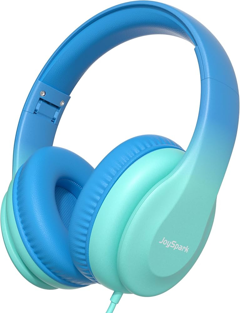 JoySpark Kids Headphones for School Toddler, 3.5mm Jack, Gradient Blue | Amazon (US)
