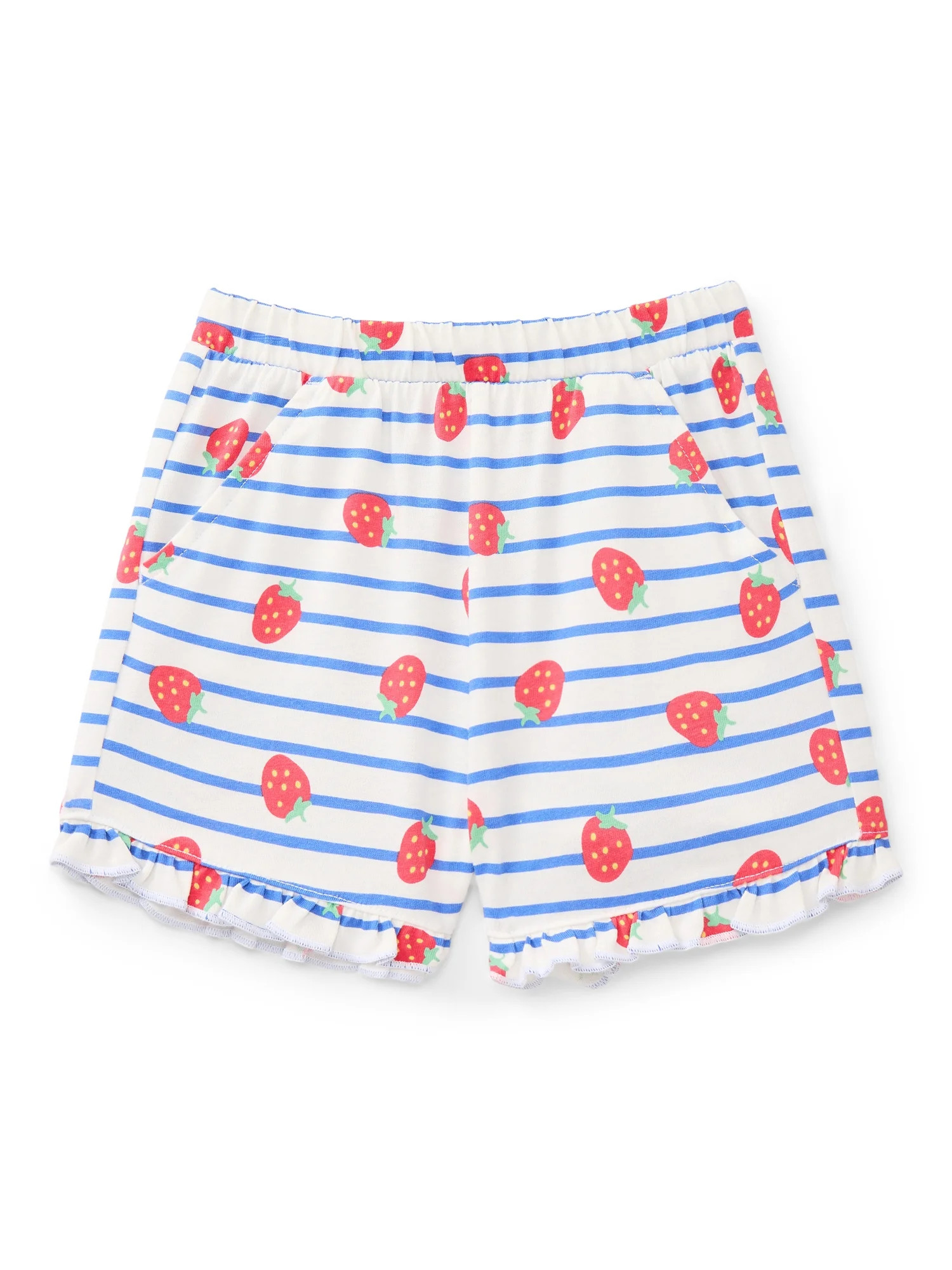 Wonder Nation Toddler Girls Ruffle Hem Shorts, Sizes 18M-5T | Walmart (US)
