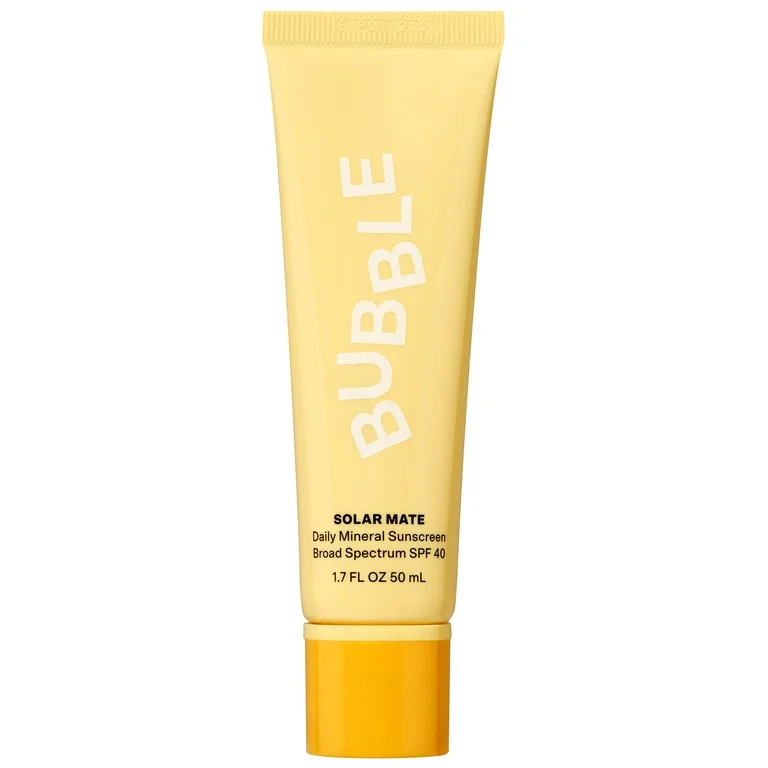 Bubble Skincare Solar Mate Mineral Sunscreen SPF 40, All Skin Types, 1.7 FL OZ / 50mL | Walmart (US)