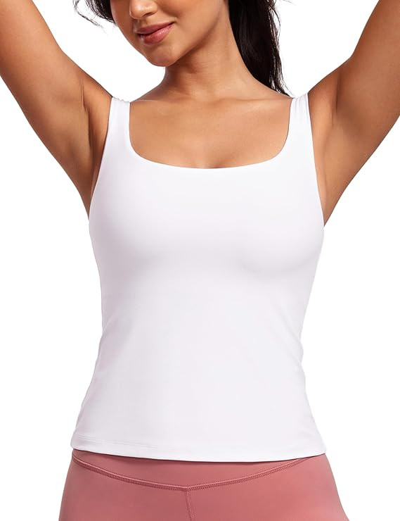 CRZ YOGA Butterluxe Scoop Neck Tank Tops | Amazon (US)
