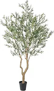 Tall Faux Olive Tree，10ft（120in） Realistic Potted Silk Artificial Olive Tree， Fake Olive ... | Amazon (US)