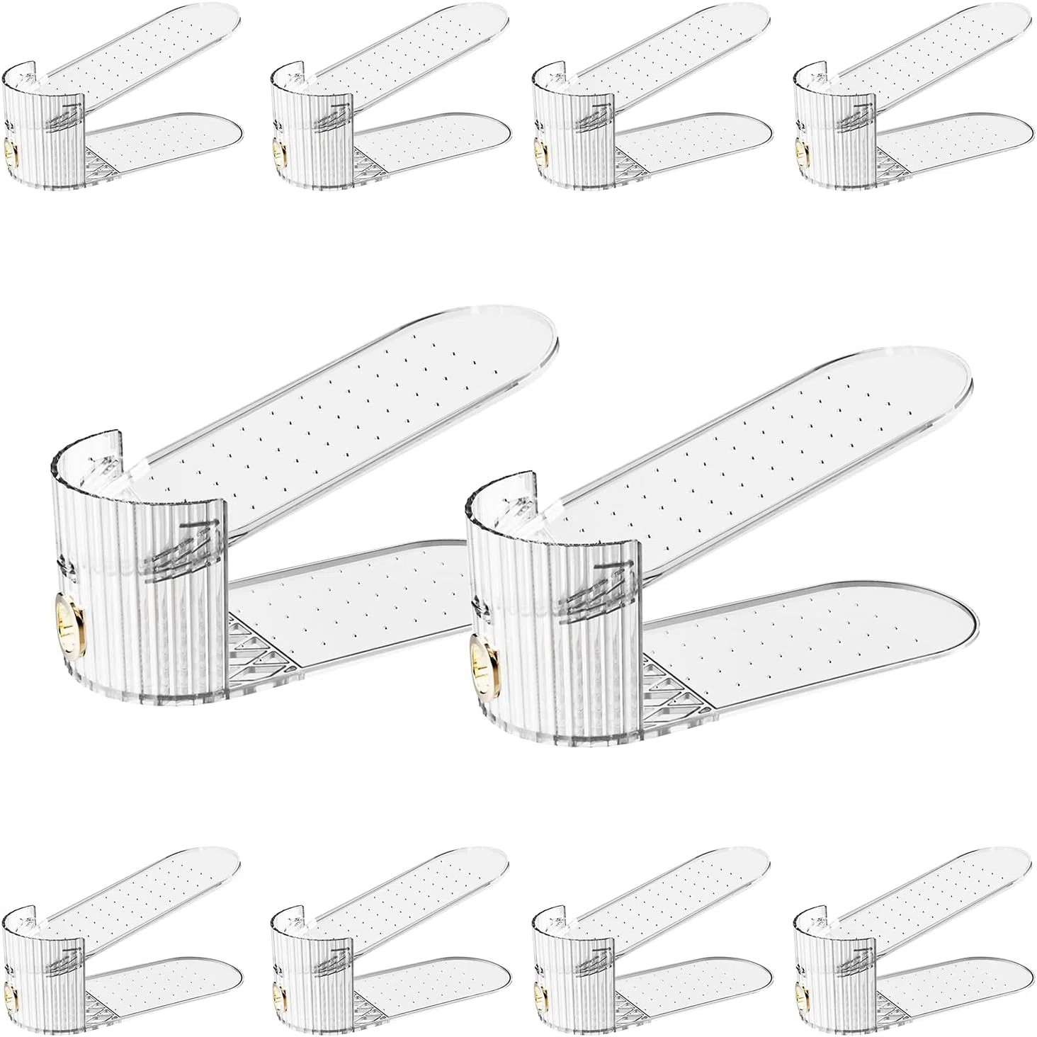 Shoe Slot Organizer 10-pack Clear | Wayfair North America