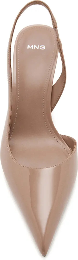 MANGO Star Slingback Pointed Toe Half d'Orsay Pump (Women) | Nordstrom | Nordstrom
