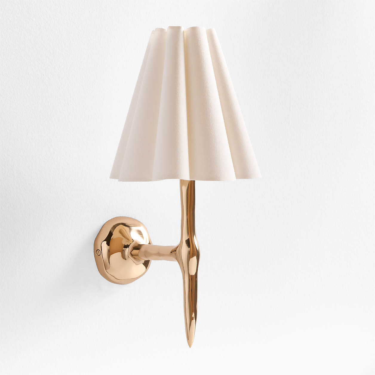 Colette Hammered Brass Wall Sconce Light Set of 2 | Crate & Barrel | Crate & Barrel