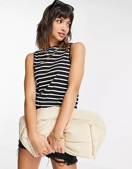 ASOS DESIGN swing tank in monochrome stripe | ASOS (Global)