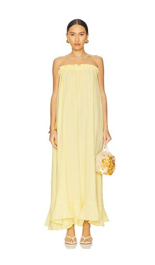 Show Me Your Mumu Around The World Maxi Dress in Lemon. - size M | Revolve Clothing (Global)