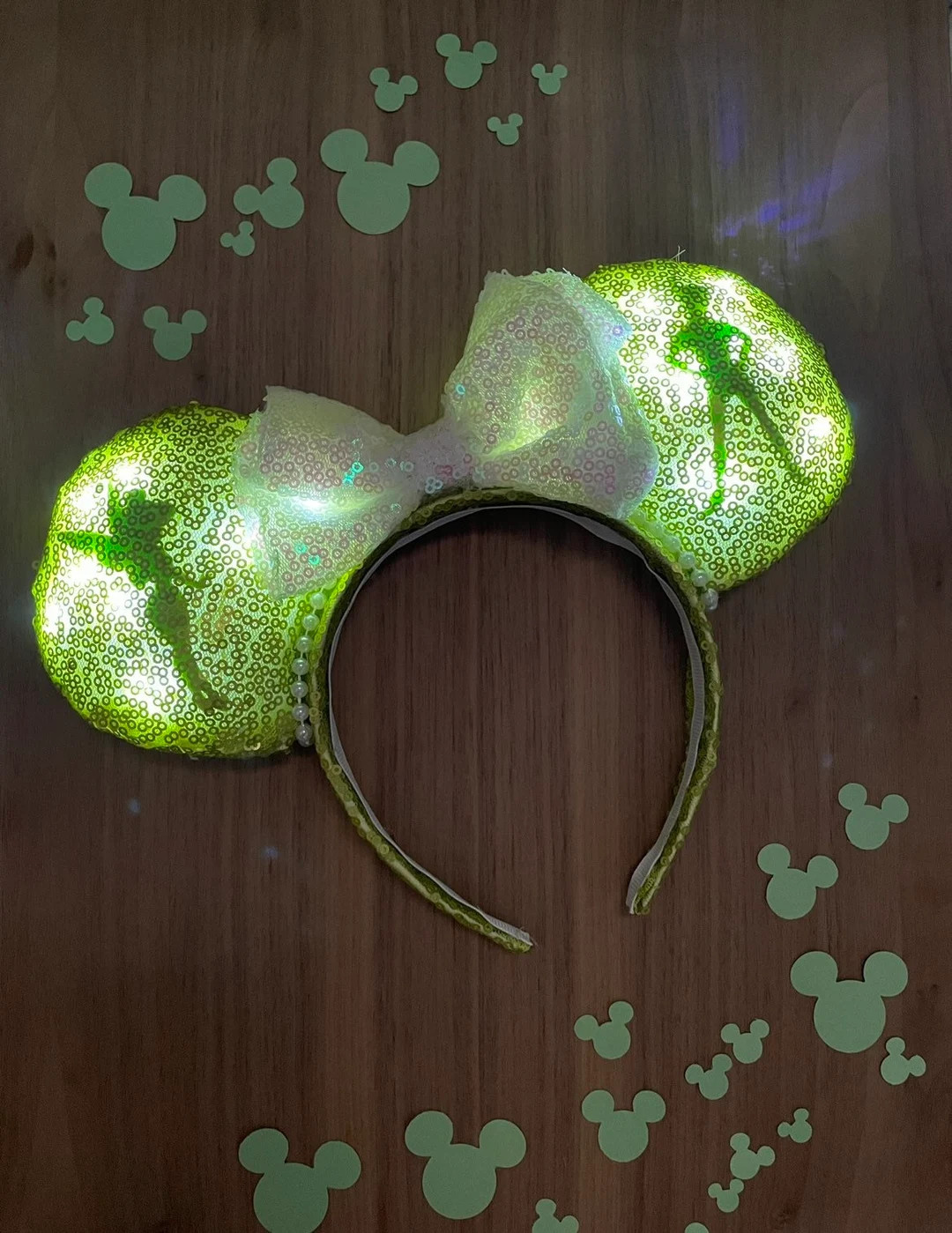 Tinker Bell Mouse Ears, Glow Mouse Ears, Peter Pan Ears, Fairy Mouse Ears, Custom Handmade Disney... | Etsy (US)