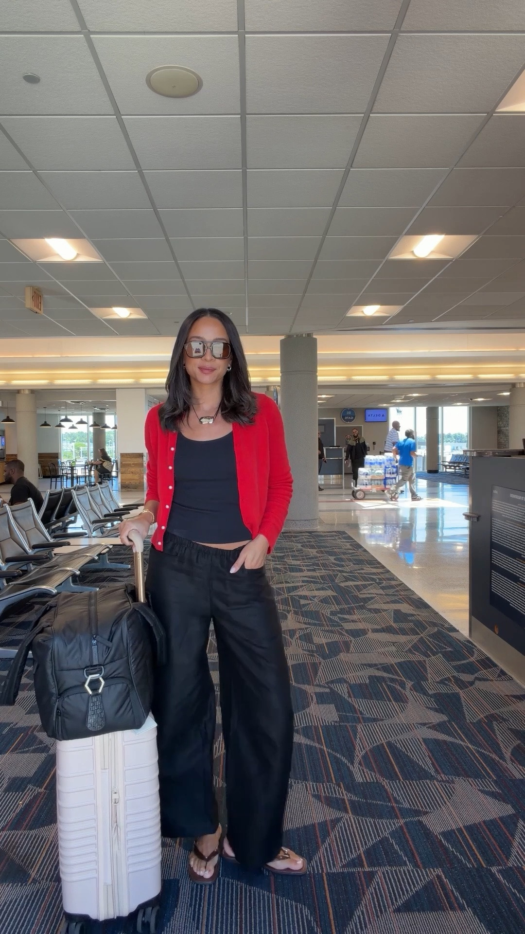 Airport outfit ✈️Wearing the softest cardigan (size S), comfiest linen pants with elastic waist that don’t wrinkle terribly (size S), and bra free tank (size S). Pants are on sale at Aritzia 🙌🏽


Travel outfit

#LTKootd #LTKgrwm #LTKTravel