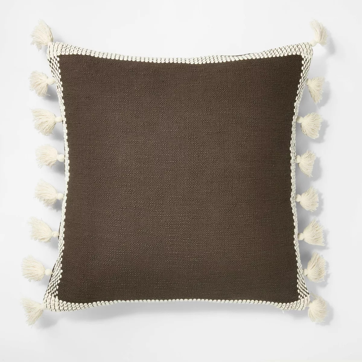 Woven Frame Square Throw Pillow with Side Tassels - Threshold™ designed with Studio McGee | Target