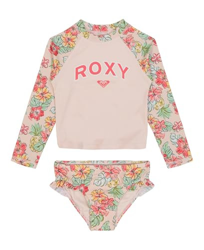 Roxy Baby-Girls 2-Piece Long Sleeve Rashguard Bikini Swim Set, Scallop Shell/Print, 12 Months | Amazon (US)