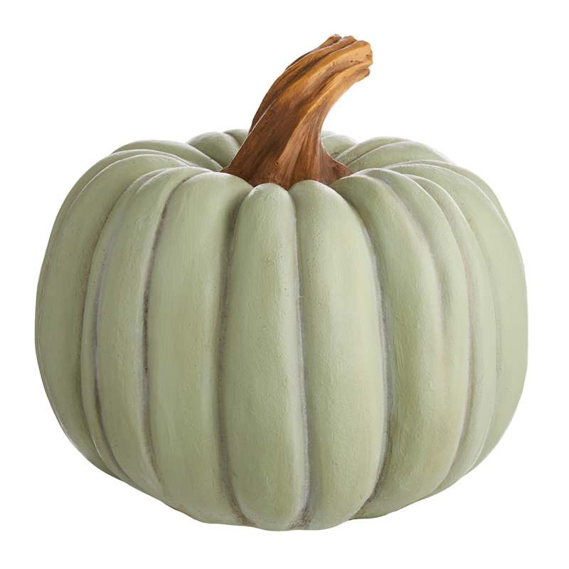 Green Resin Pumpkin,12" | At Home