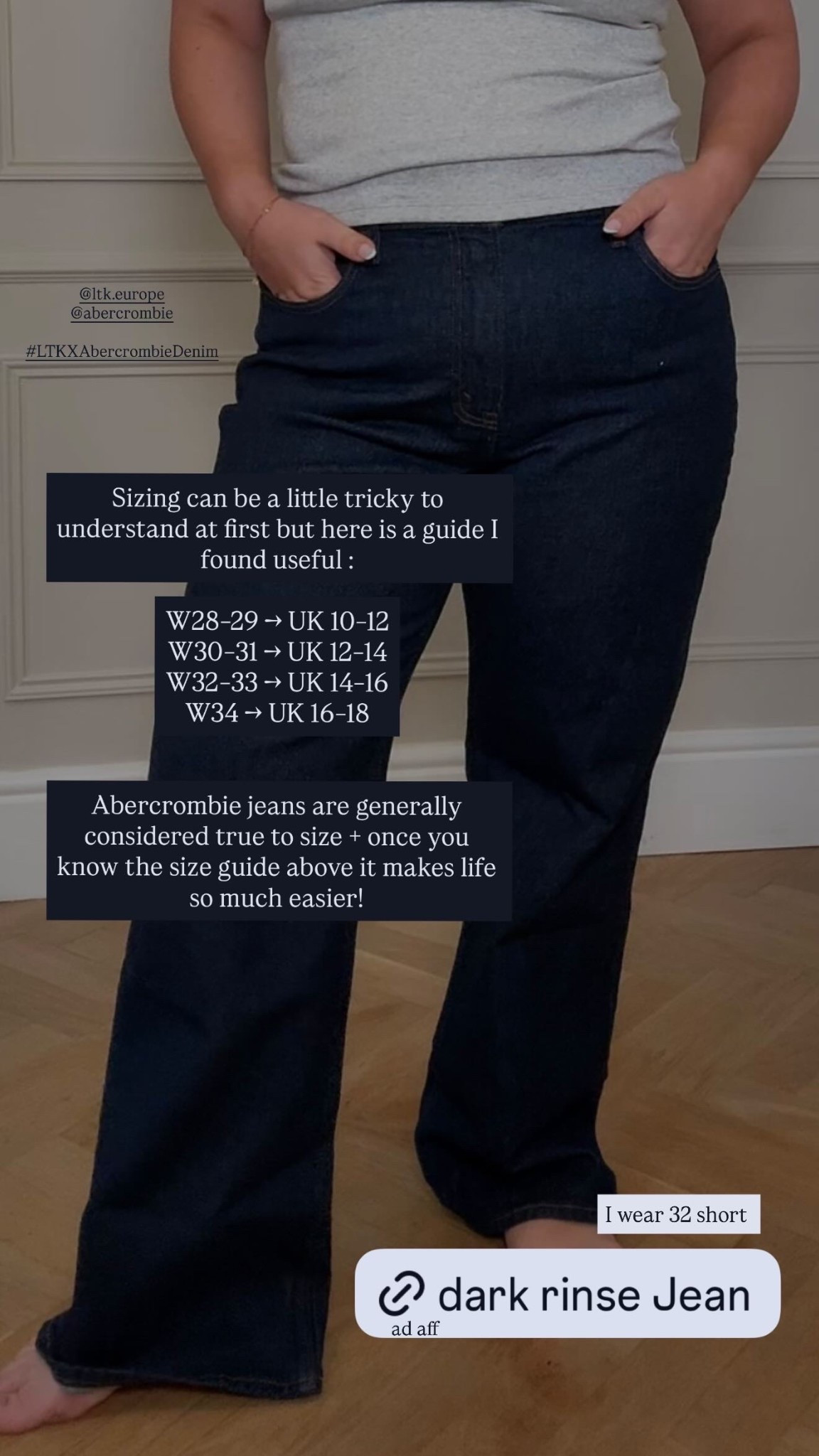 A&F Jean sizing #LTKXAbercrombieDenim

#LTKuk #LTKspring