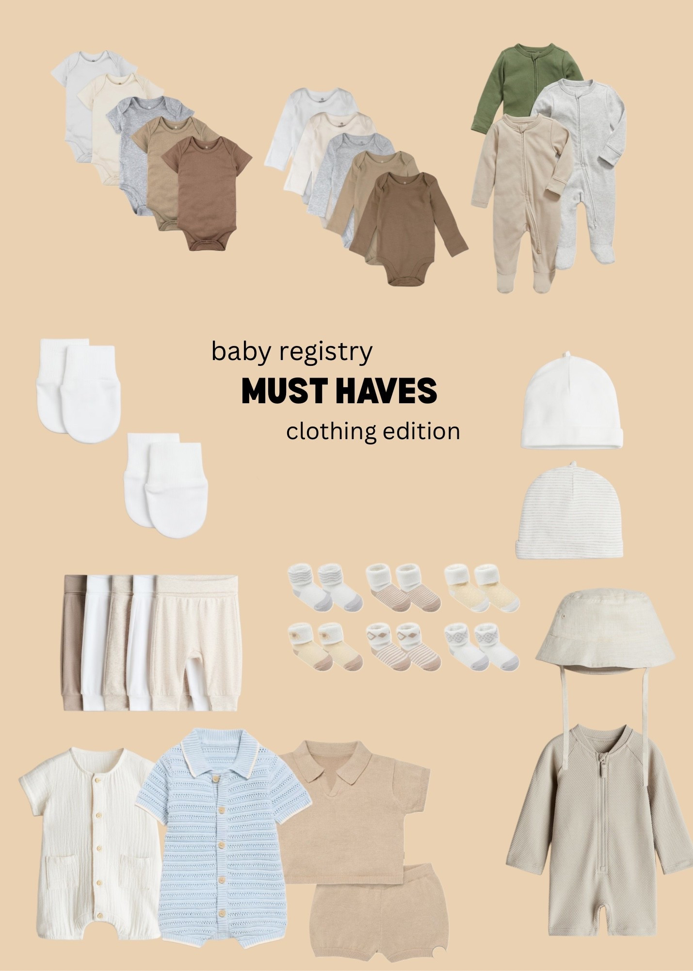 bay registry MUST haves (but minimalist) 👶🏼 clothing edition

#LTKBaby #LTKmomlife #LTKKids