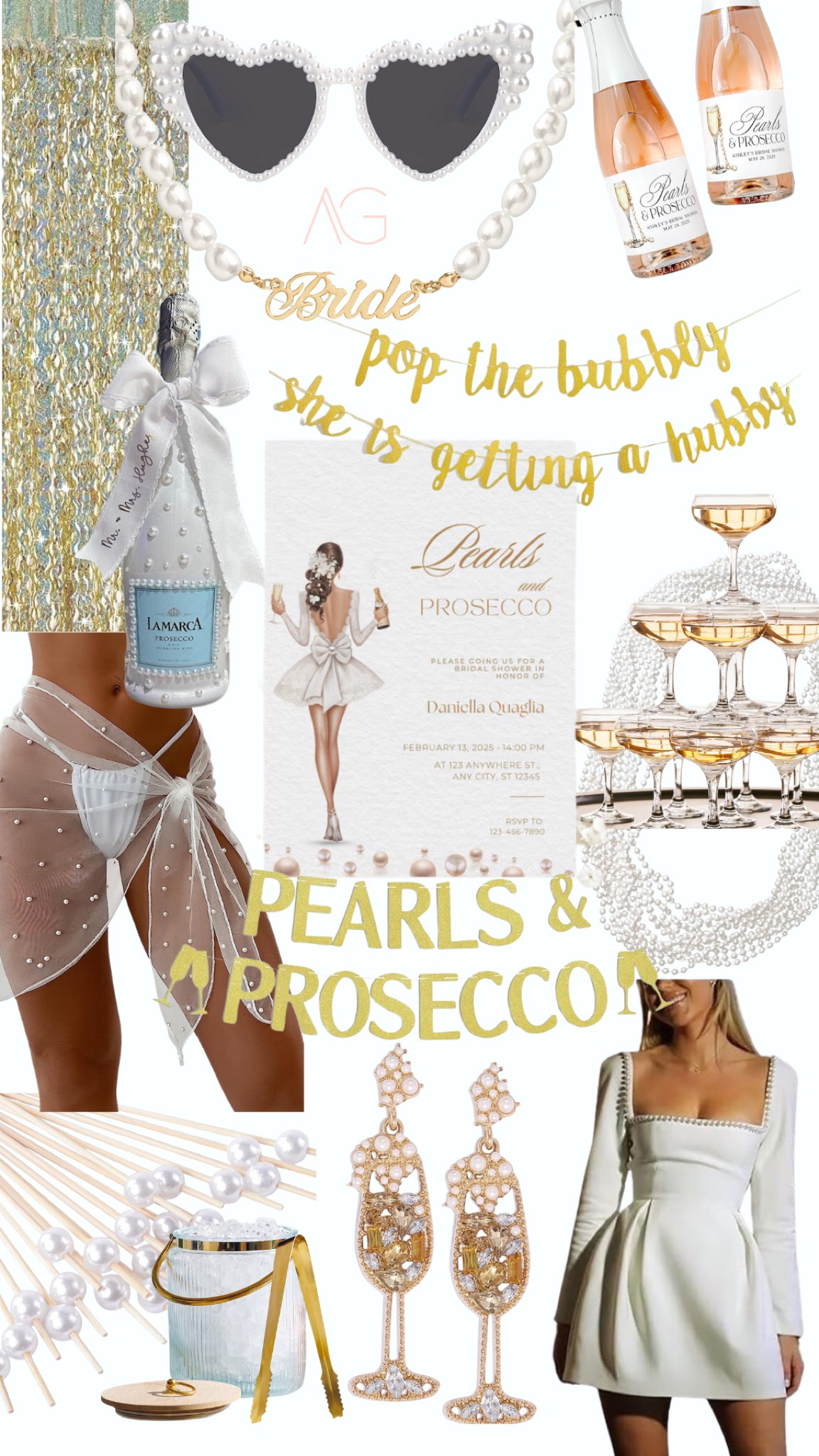 Pearls and Prosecco Bachelorette Party Theme for the classic bride! 

#LTKWedding #LTKParties #LTKBeauty