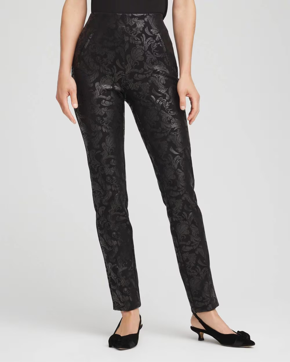 Juliet Foiled Slim Ponte Pants | Chico's