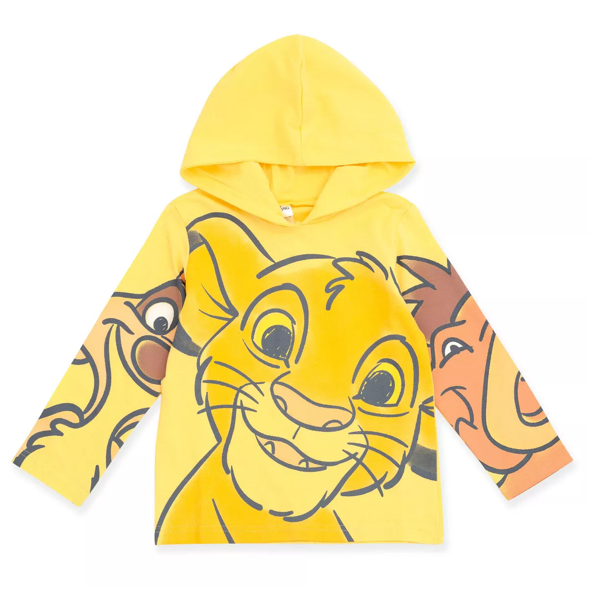 Disney Lion King Simba Timon Pumbaa Toddler Boys Hooded Long Sleeve T-Shirt 2T | Target