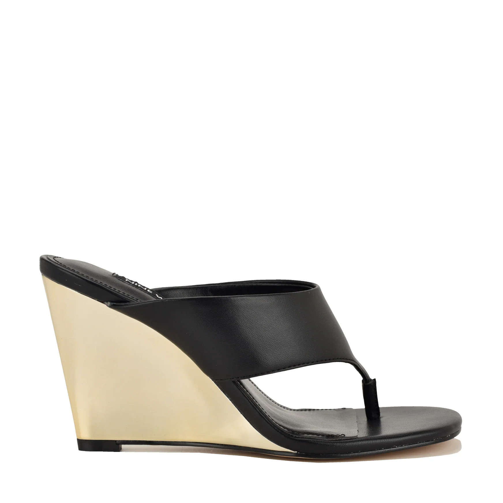 Women's Presa Wedge Thong Sandals - Black | Nine West | Nine West (US)