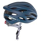 Retrospec CM-3 Bike Helmet with LED Safety Light Adjustable Dial and 24 vents, Matte Midnight Blue | Amazon (US)