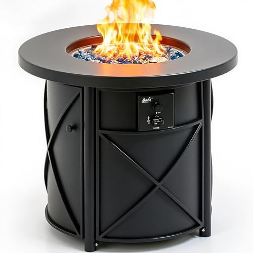 BALI OUTDOORS 50000 BTU Propane Fire Pit for Outdoor, 30 in Fire Pit Table Outdoor, Round Firepit... | Amazon (US)