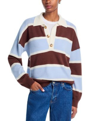100% Cashmere Striped Rugby Sweater - Exclusive | Bloomingdale's (US)