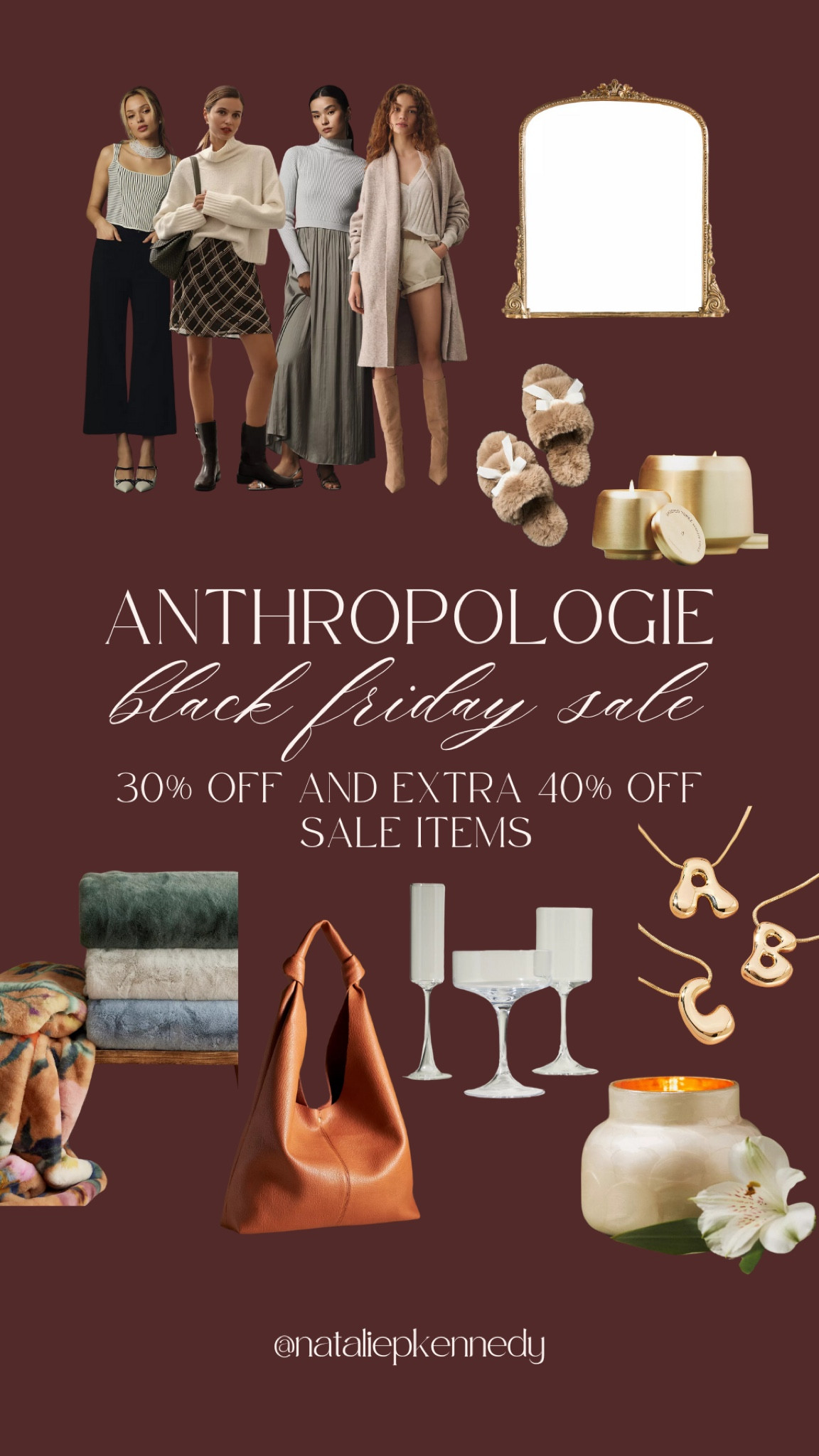ANTHRO BLACK FRIDAY: 30% off and extra 40% off on sale items! *select items excluded. 

#LTKCyberWeek #LTKGiftGuide #LTKSaleAlert