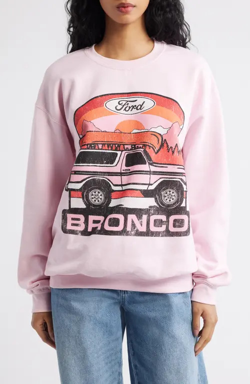 Merch Traffic Bronco Graphic Sweatshirt in Pink at Nordstrom, Size Medium | Nordstrom