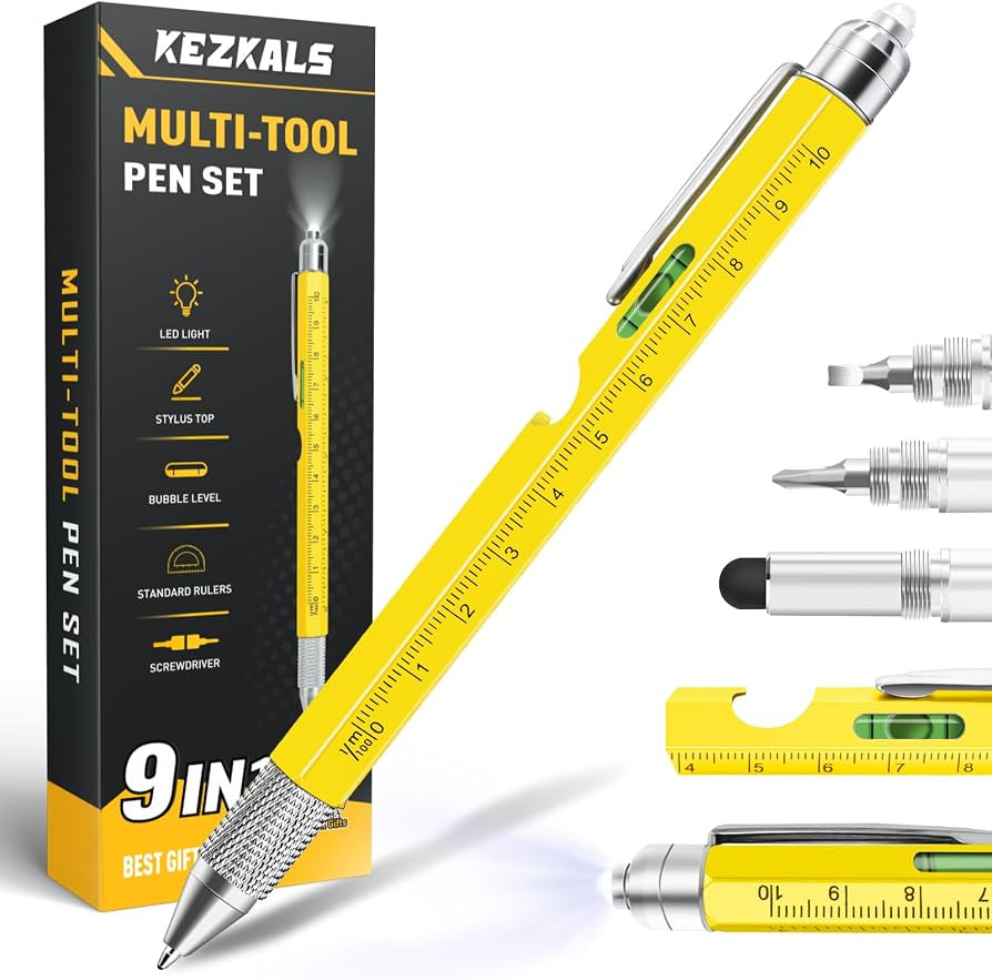 KEZKALS Fathers Day Gift for Dad Husband, 9 in 1 Multitool Pen Gifts for Men, Fathers Day Dad Gif... | Amazon (US)