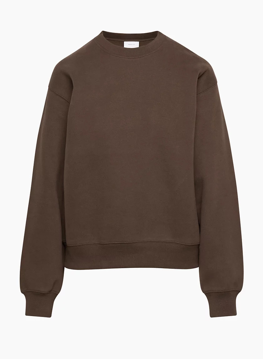 COZY FLEECE PERFECT CREW SWEATSHIRT | Aritzia