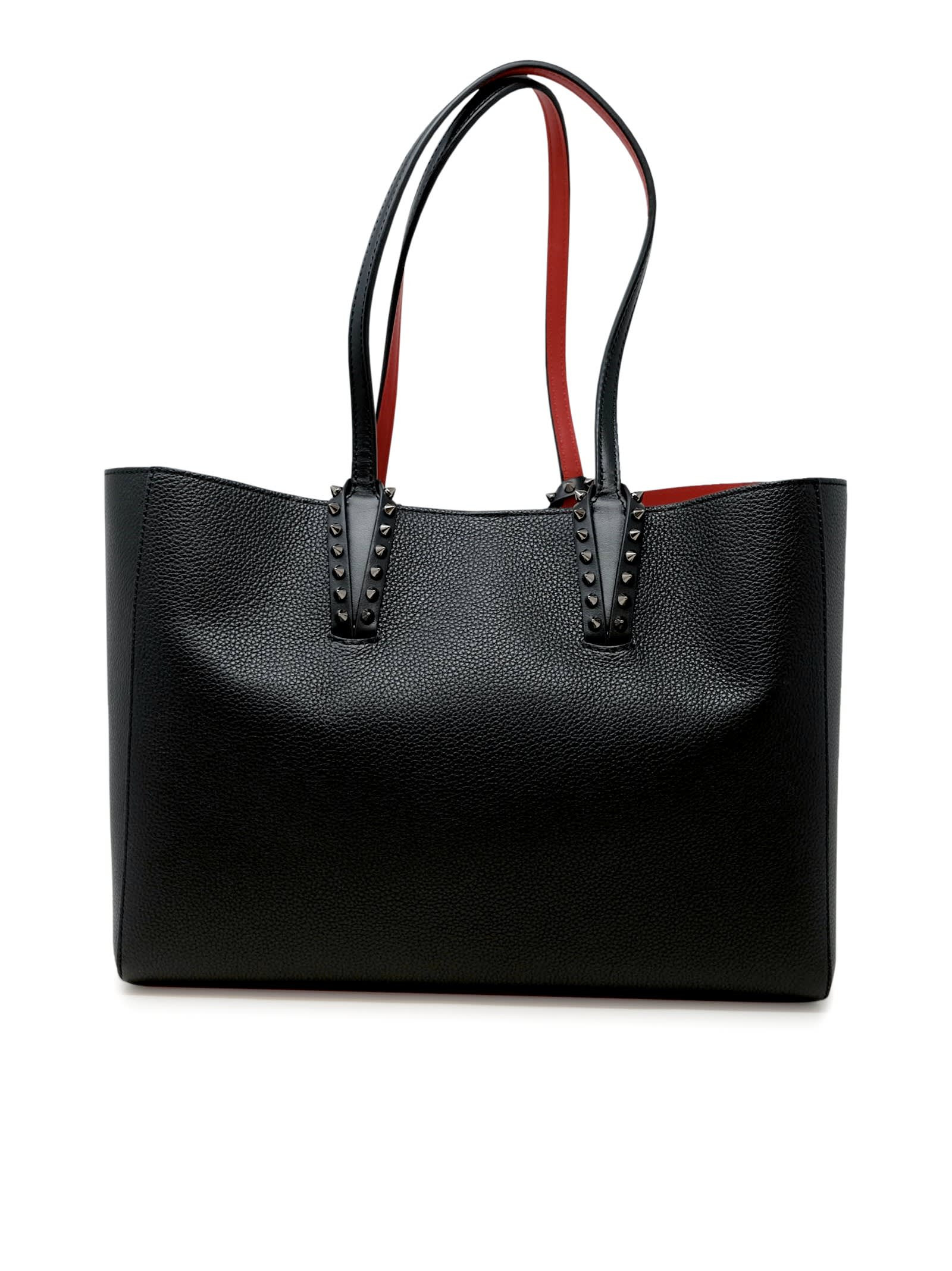 Christian Louboutin Black Calf Leather Cabata Soft Small Bag | Italist.com US