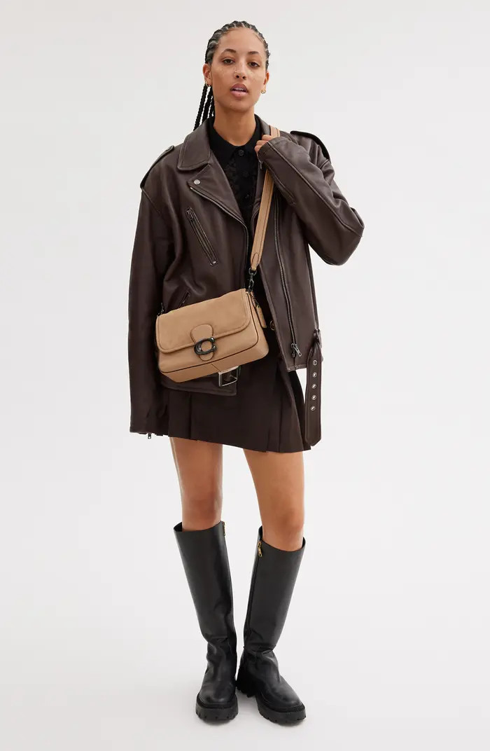 Leather & Suede Shoulder Bag | Nordstrom