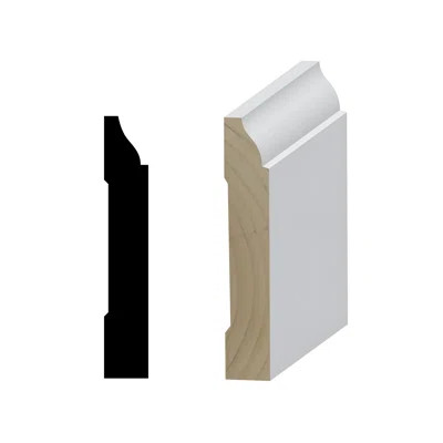 3.25 H x 96 W x 0.56 D Primed Finger-Joined Pine Baseboard Molding 1-Piece 8 ft. Total | Wayfair North America
