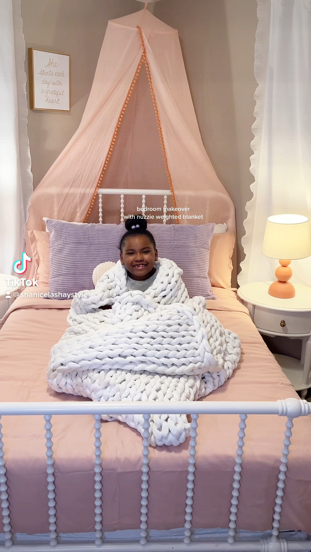 Part 2 of my daughters bedroom makeover. Added a duvet cover, mattress topper, cute new pillows, and the BEST weighted blanket from @nuzzieco save 15% off with code 15_Shanice. 💕🫶🏾
 #nuzzie #weightedblanket #valentine #bedroommakeover #homedecor #kidsdecor #homeaesthetic #decor #interiordecorating #home #amazon #targetfinds 

#LTKkids #LTKunder100 #LTKhome