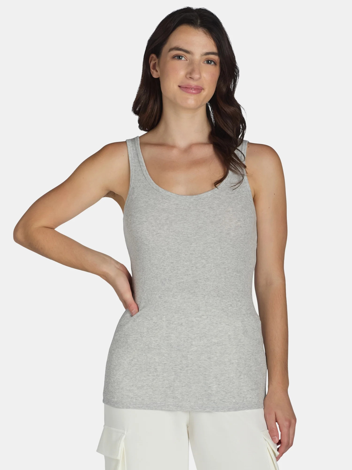 Time and Tru Women's Ribbed Tank Top, Sizes XS-XXXL | Walmart (US)