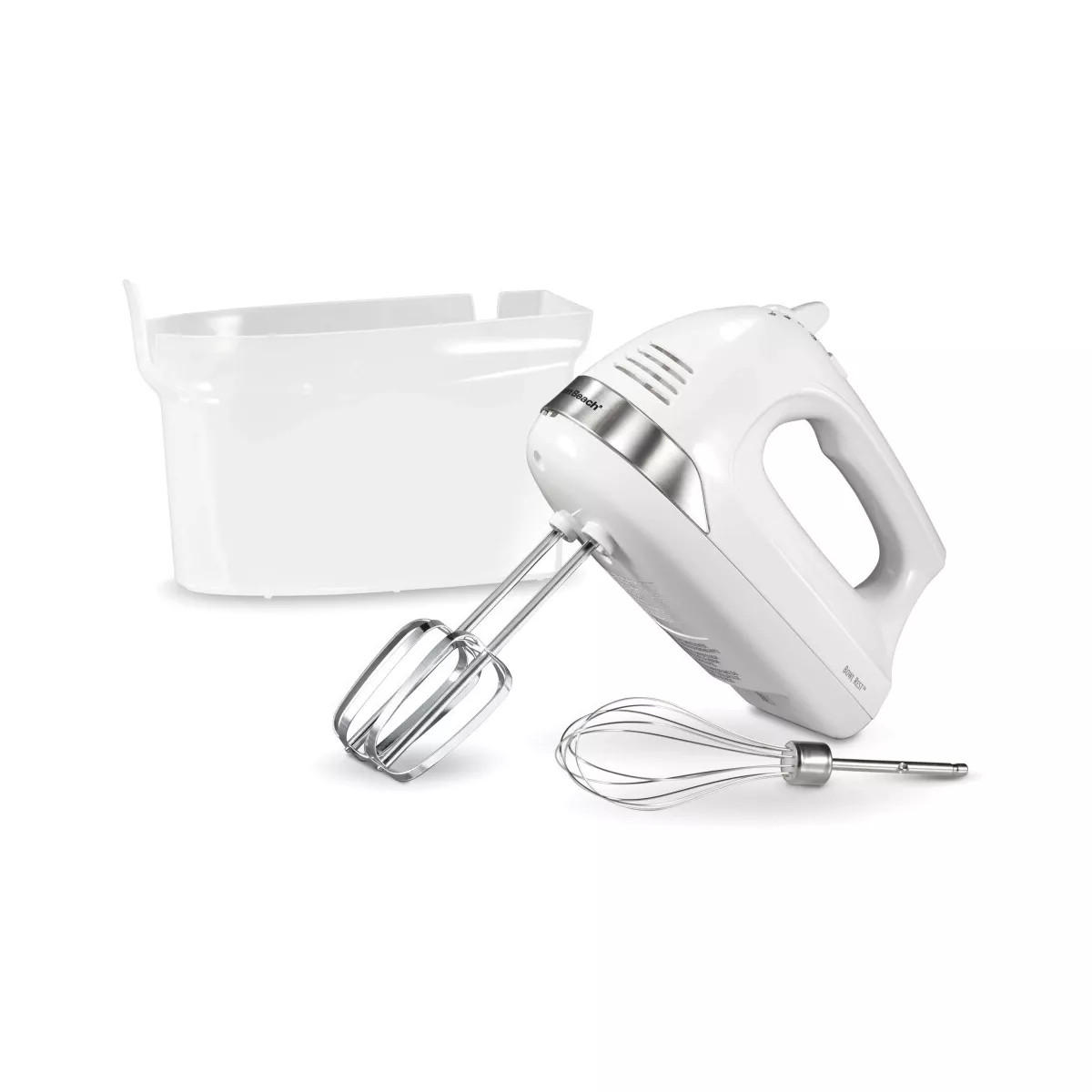 Hamilton Beach 6 Speed Hand Mixer Snap-On Case White 62629: Handheld Mixer for Kitchen, 275W, Dis... | Target