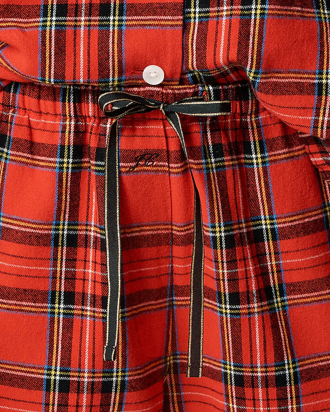 Flannel long-sleeve pajama pant set in Good Tidings plaid | J. Crew US