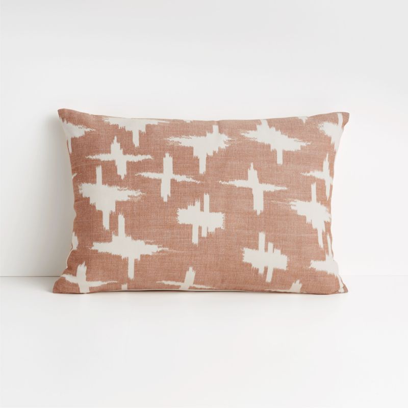 Sirocco 22"x15" Baked Clay Pillow with Down-Alternative Insert + Reviews | Crate and Barrel | Crate & Barrel