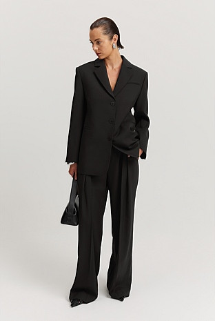 Wool Single-Breasted Blazer | Country Road