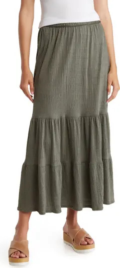 Textured Knit Tiered Maxi Skirt | Nordstrom Rack