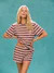 CLASSIC COTTON DAILY STRIPE BOYFRIEND TEE - HIBISCUS | SET Active