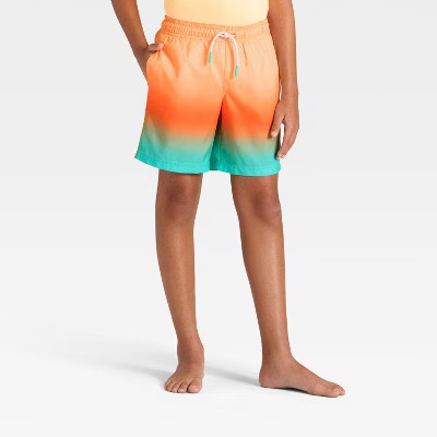 Boys' Swim Shorts - Cat & Jack™ Starry Yellow/Flashy Aqua L | Target