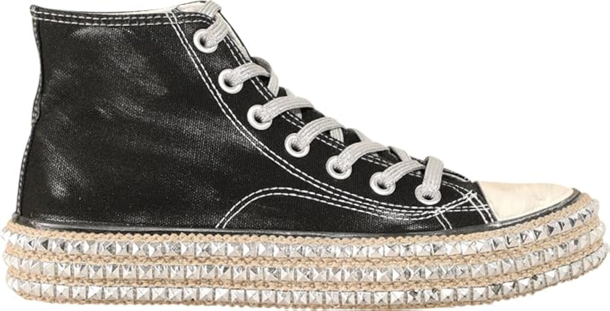 Mi.iM Chantel Rubber Sole Lace-up Vintage Studded Canvas Sneakers | Amazon (US)
