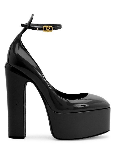 Patent Leather Ankle-Strap Platforms | Saks Fifth Avenue