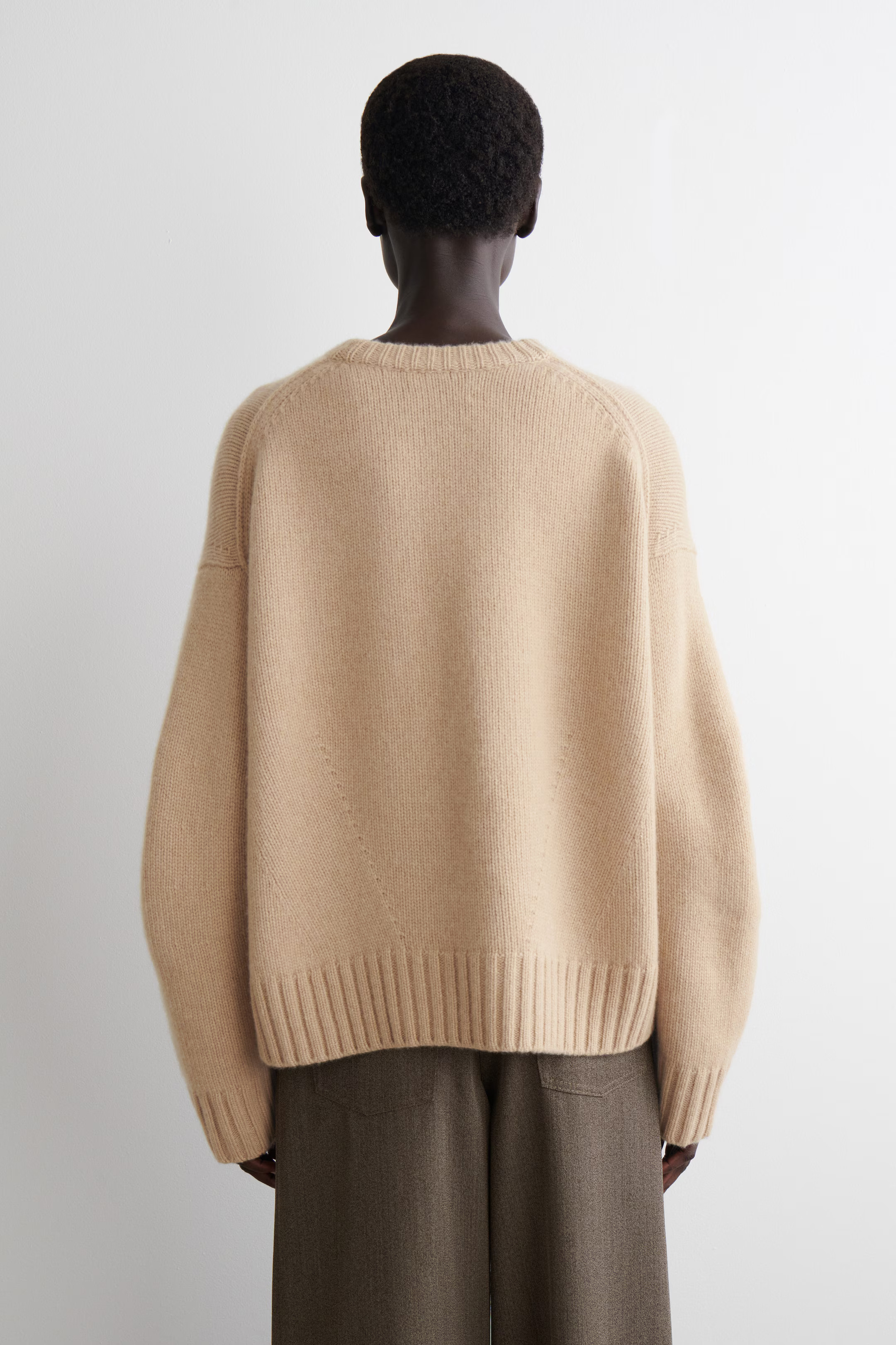 CHUNKY PURE CASHMERE CREW-NECK SWEATER - BEIGE | COS US | COS (EU)