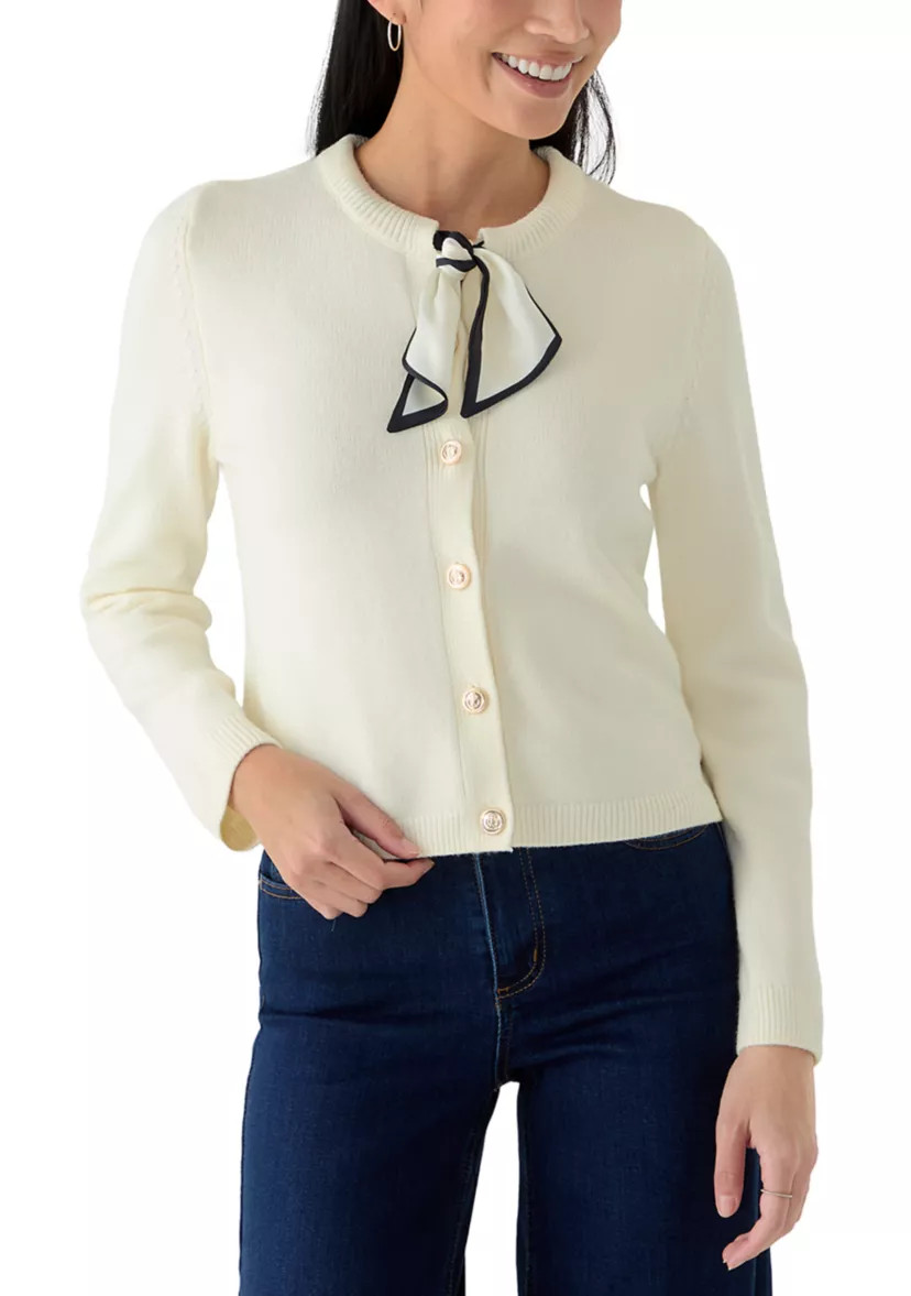 Petite Scarf Tie Cardigan | Belk