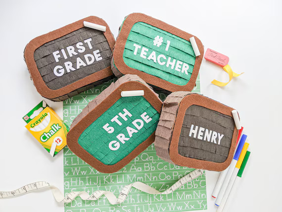 Chalkboard sign mini pinata | first day of school gift, back to school party, teacher appreciatio... | Etsy (US)